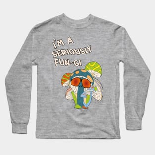 Funny Dad Joke Mushroom Design I'm A Fun-Gi Long Sleeve T-Shirt